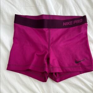 Nike Pro Pink Athletic Activewear Shorts Dri Fit
